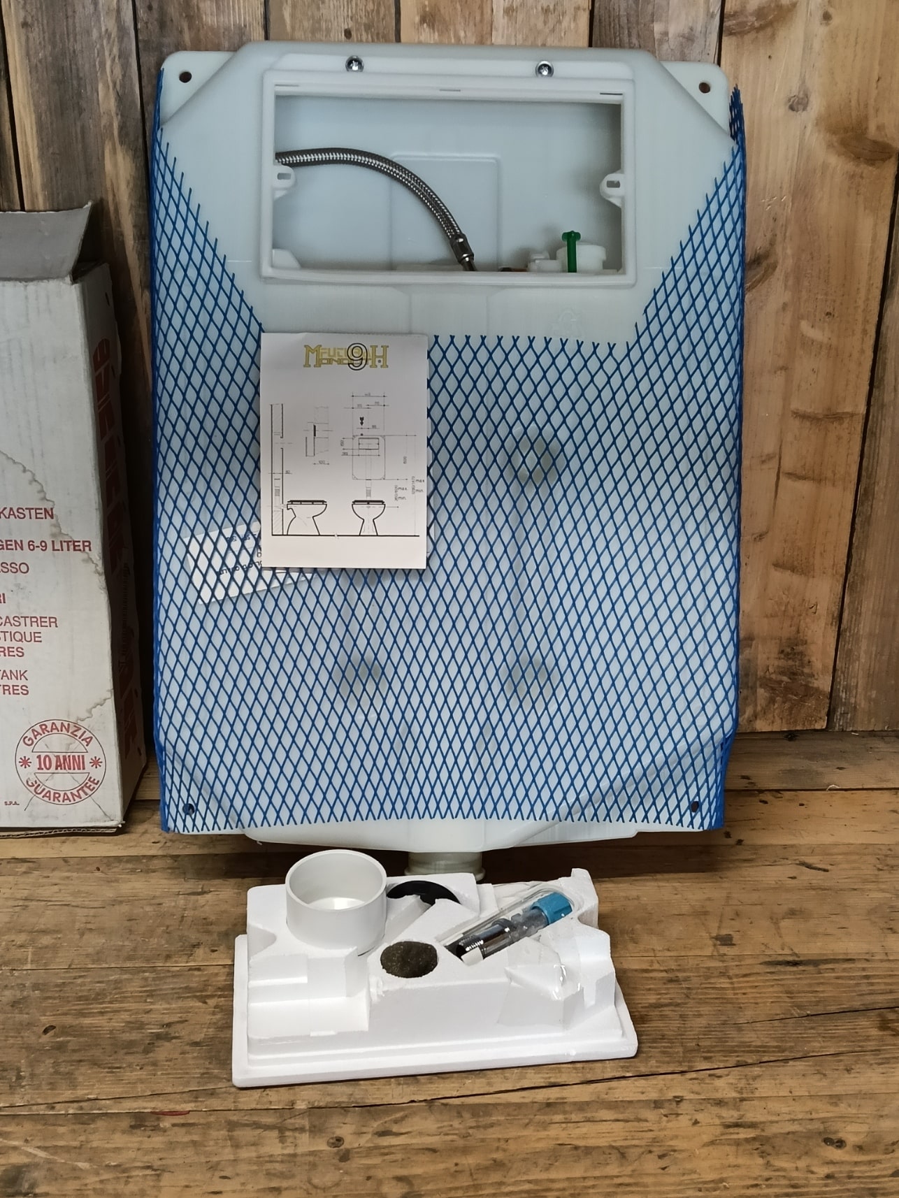 Cassetta scarico da incasso con Placca , per WC . Kariba Moonlith cod 365.100