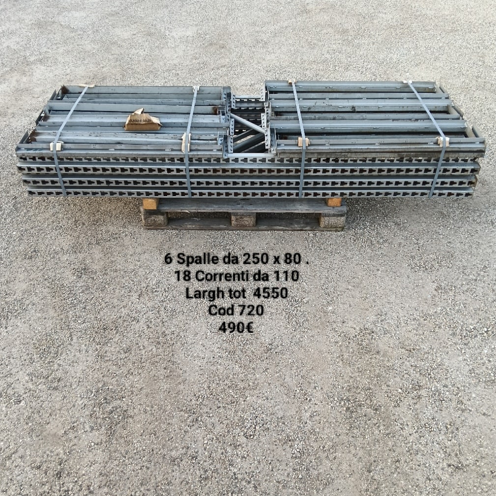Scaffale portapallet , estensione mt 4,5.Usato