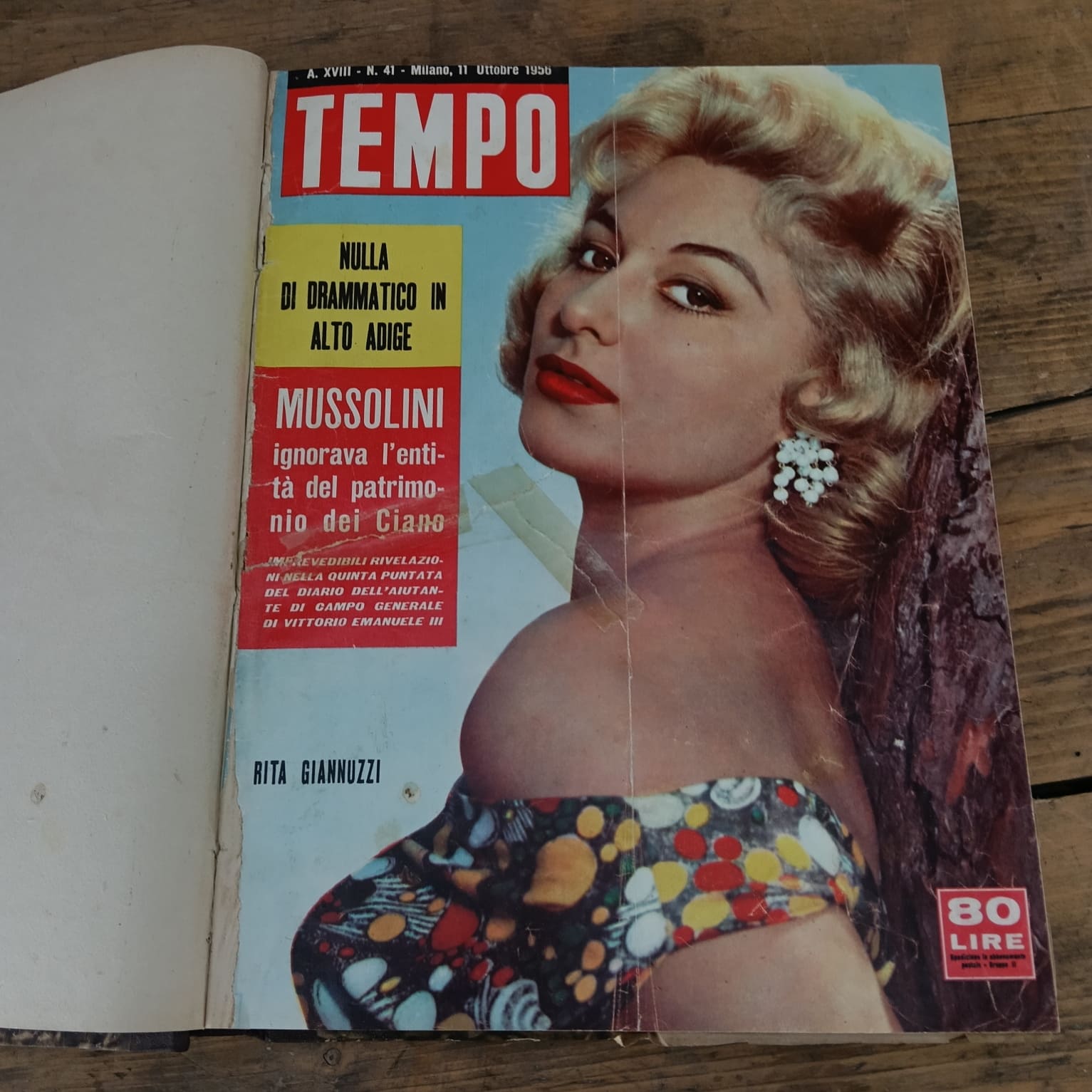 Riviste Il Tempo dal n° 42 al 52 del 1956, rilegate