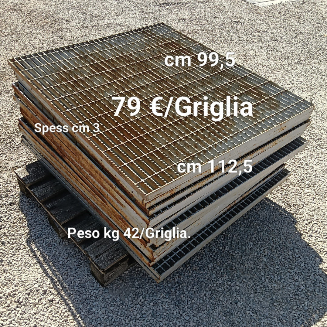 Grigliato per passerelle in ferro bordato