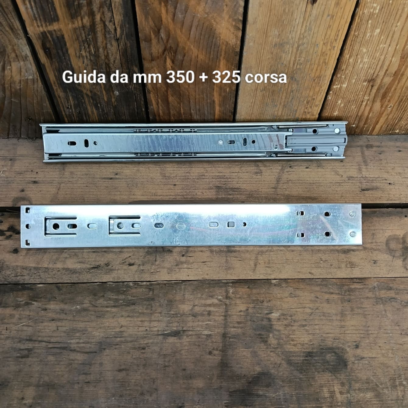 10 set. Guide scorrevoli da mm 350 + 325 corsa. Euro 37 / conf da 10 set