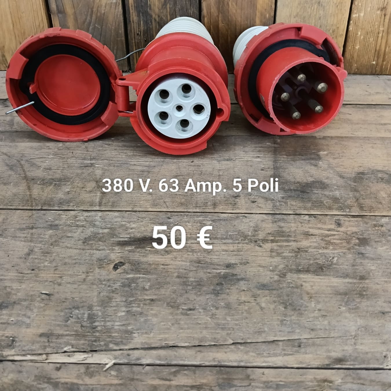 Set Connettori Gewiss Maschio/Femmina ,380 V, 63 Amp 5 Poli